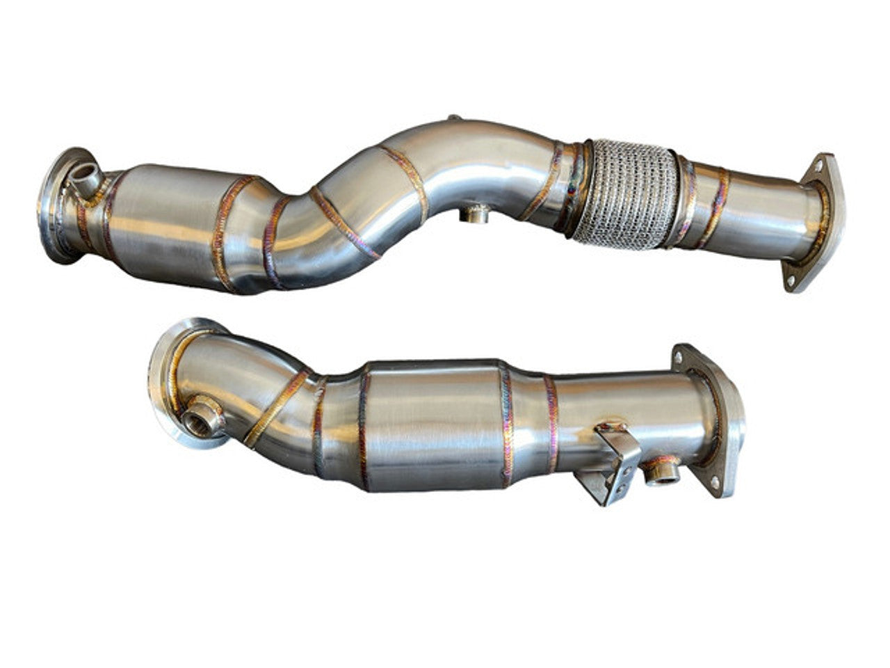 MAD BMW S58 Catted Downpipes M3 M4 G80 G82 G83 W/ Flex Section