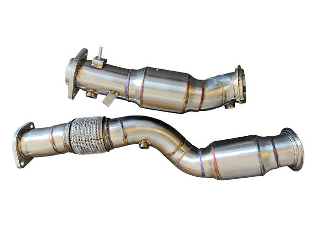 MAD BMW S58 Catted Downpipes M3 M4 G80 G82 G83 W/ Flex Section