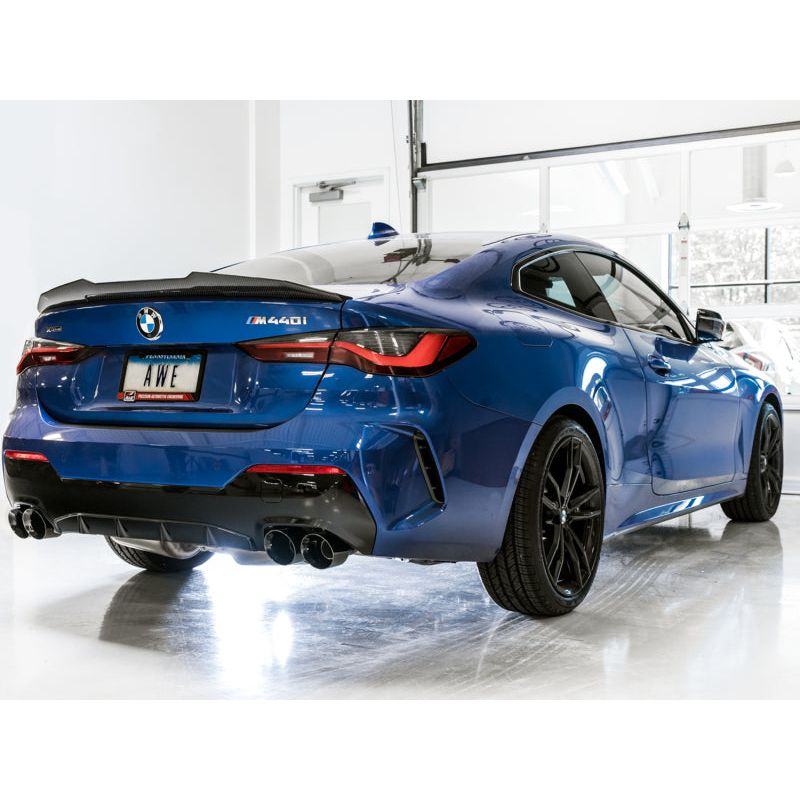 AWE Tuning 2019+ BMW M340i (G20) Track Edition Exhaust - Quad Diamond Black Tips