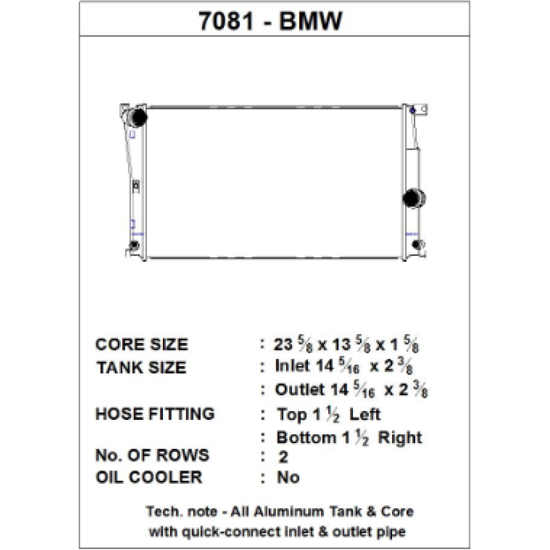 CSF BMW 2 Seires (F22/F23) / BMW 3 Series (F30/F31/F34) / BMW 4 Series (F32/F33/F36) A/T Radiator